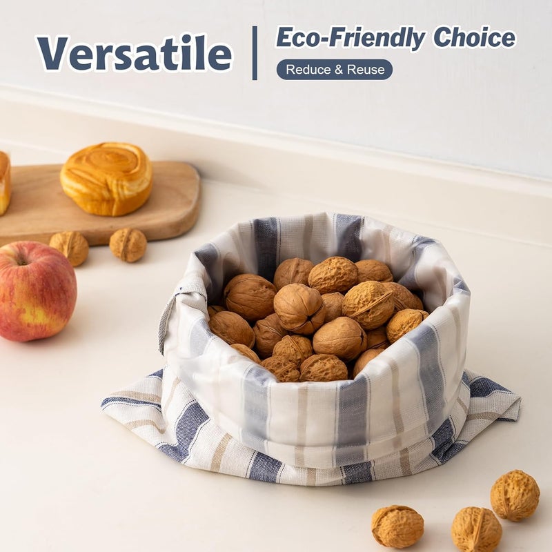 GobiSea Linen Bread Bag for Homemade Sourdough Bread with Proofing Cover, Reusable Linen Sourdough Bread Storage Bag - Plastic Lined - with Proofing Bowl Cover - Image 4